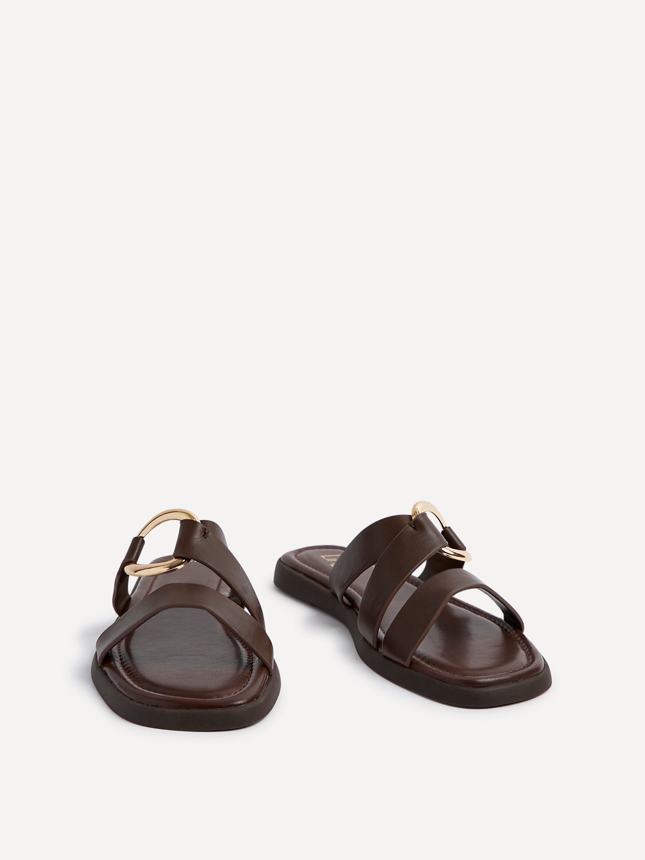 Cassandra Brown Double Strap Sandals