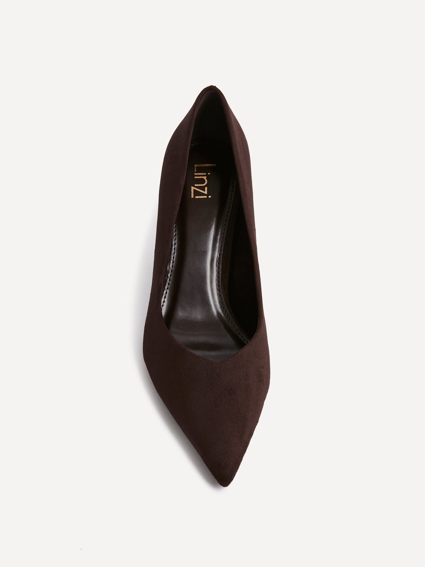 Classic Brown Faux Suede Court Heels