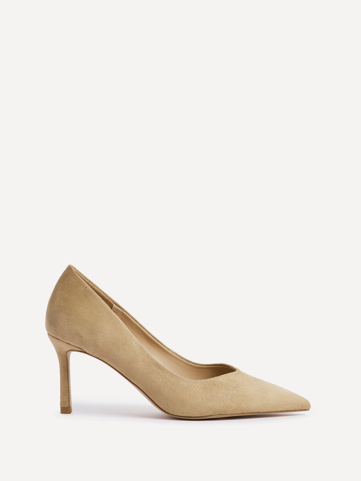 Classic Camel Faux Suede Court Heels
