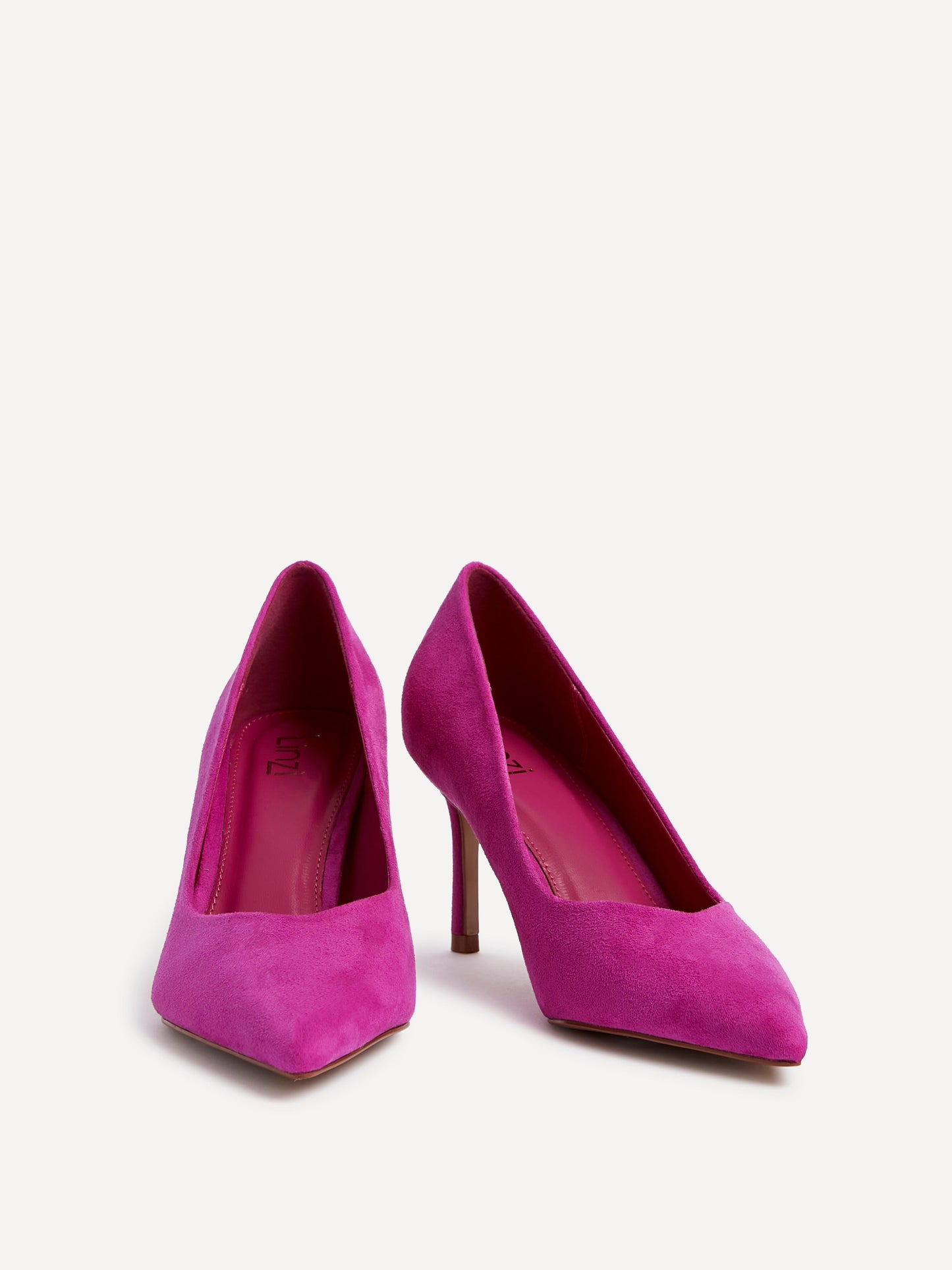 Classic Fuchsia Faux Suede Court Heels