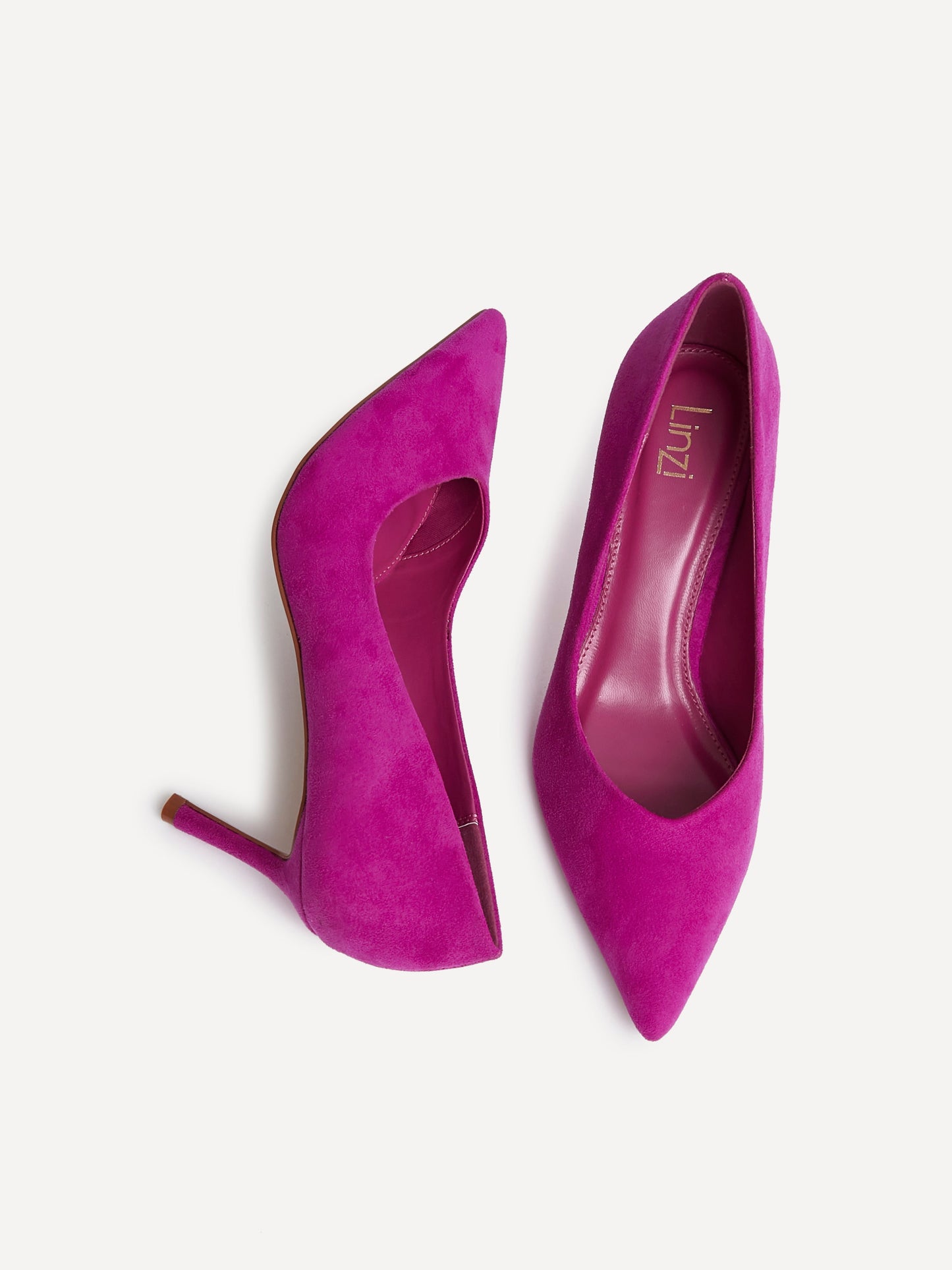 Classic Fuchsia Faux Suede Court Heels
