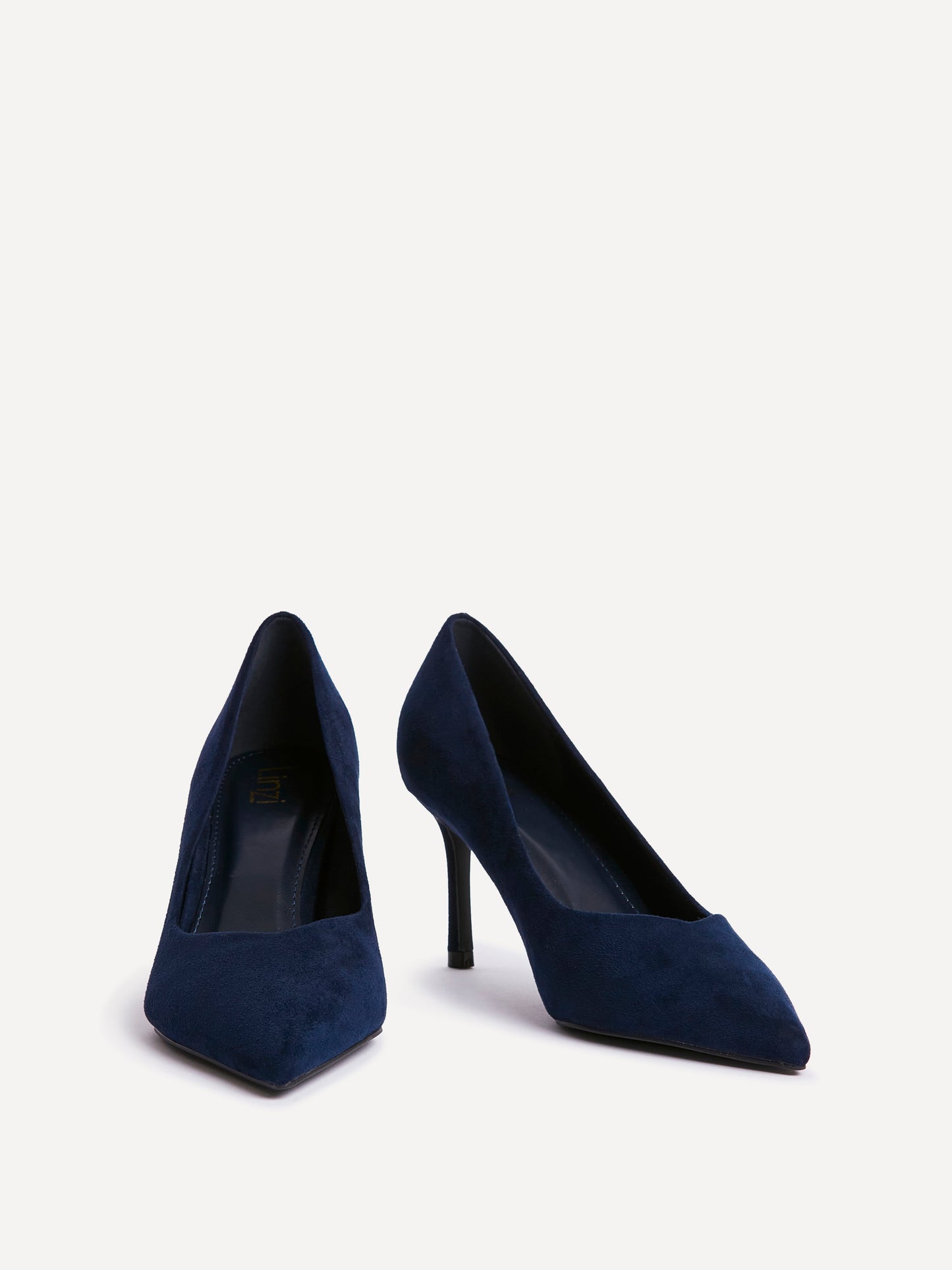 Classic Navy Faux Suede Court Heels