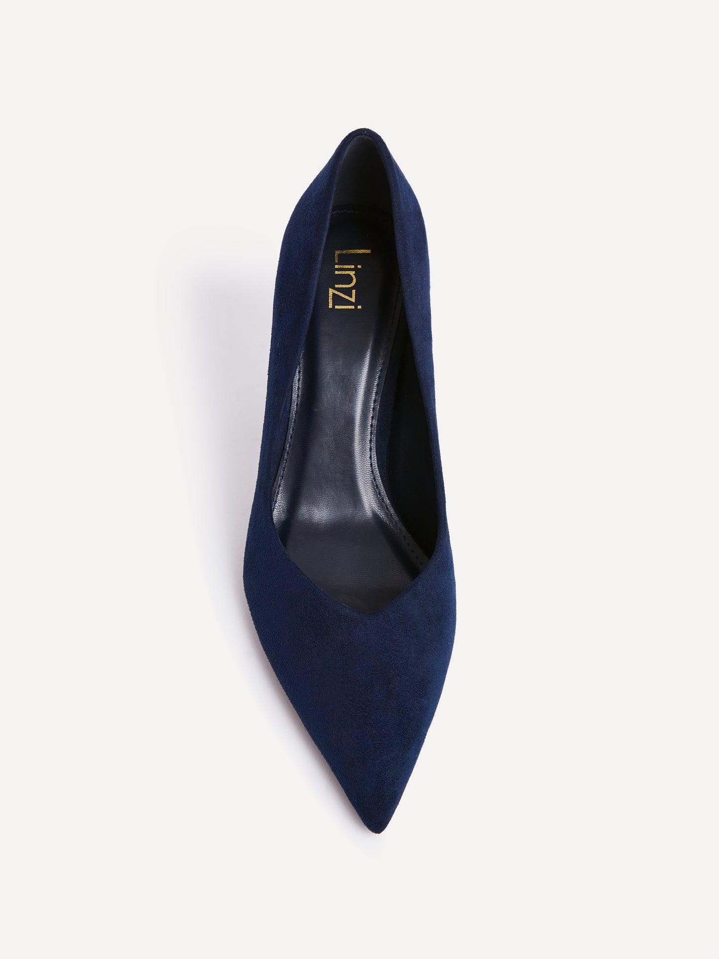 Classic Navy Faux Suede Court Heels
