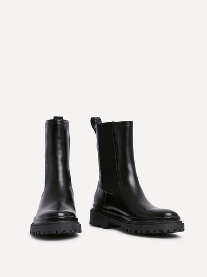 Command Black Chunky Chelsea Boots