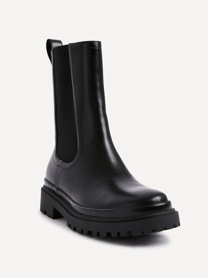 Command Black Chunky Chelsea Boots