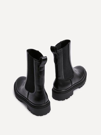 Command Black Chunky Chelsea Boots