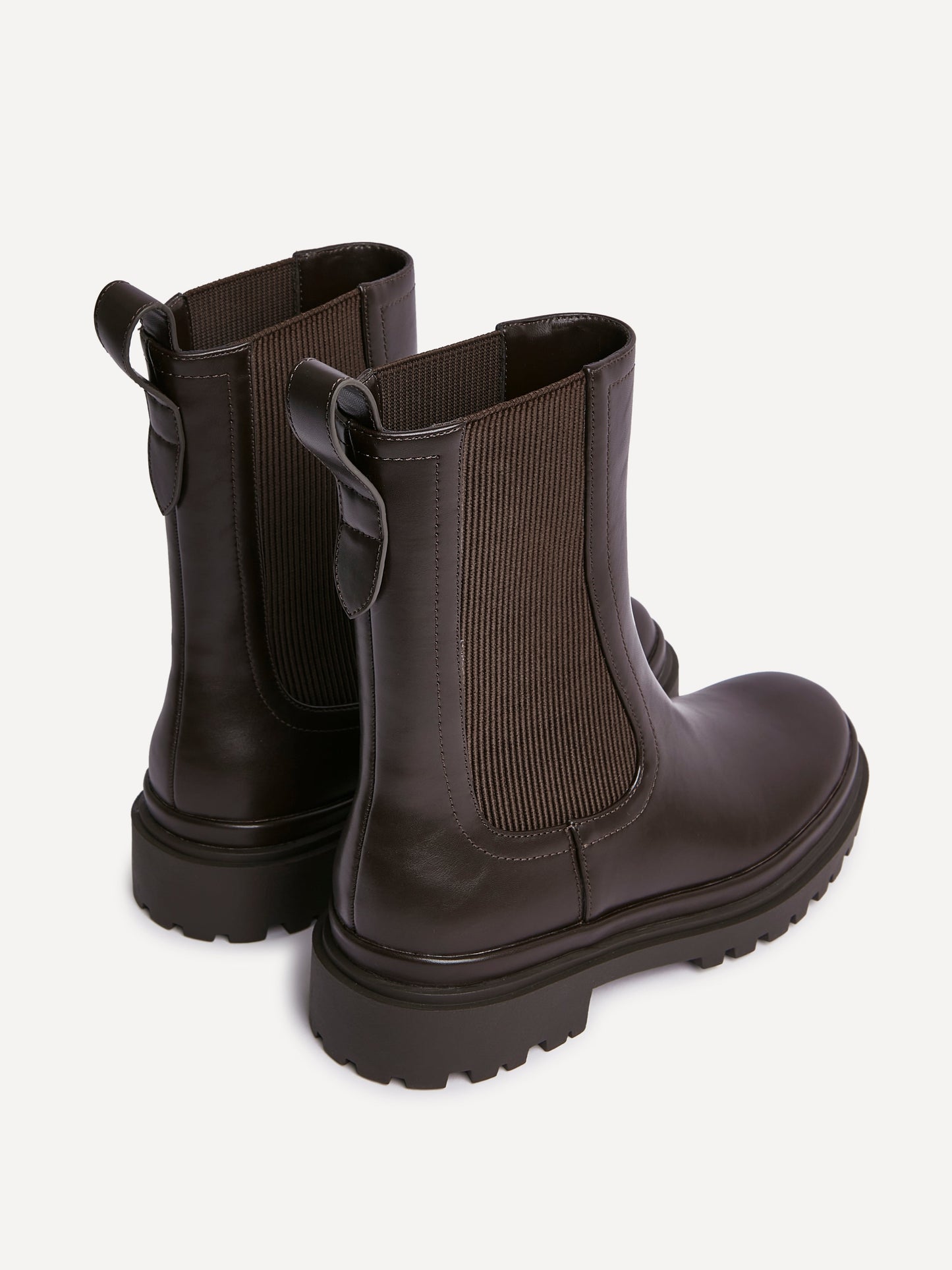 Command Brown Chunky Chelsea Boots