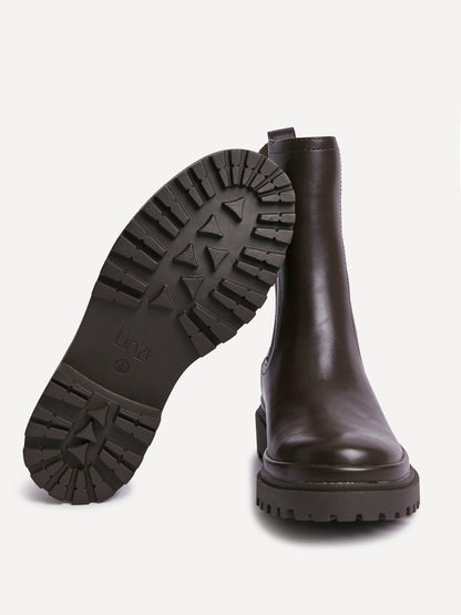 Command Brown Chunky Chelsea Boots