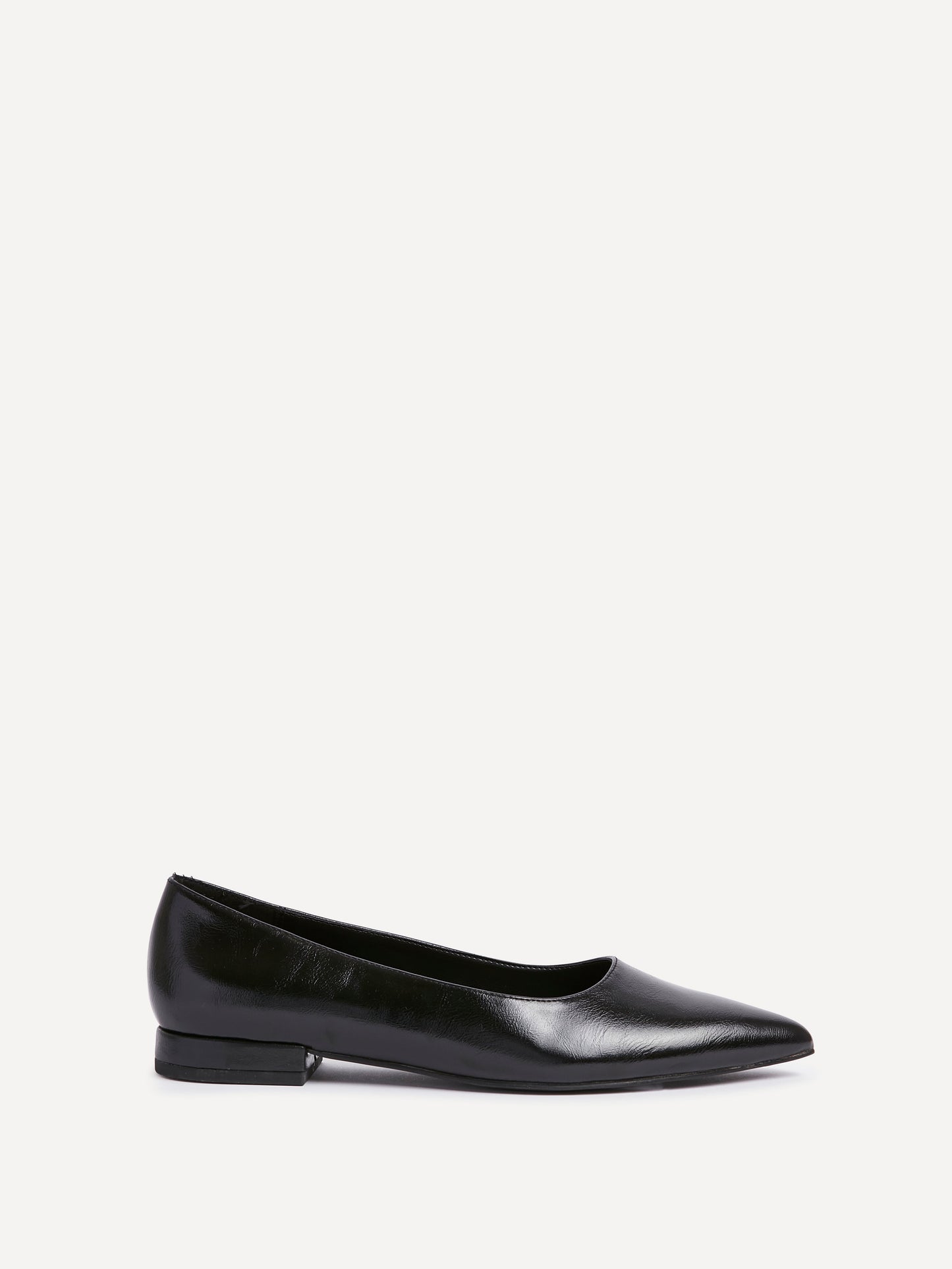Compete Wide Fit Black Faux Leather Pumps