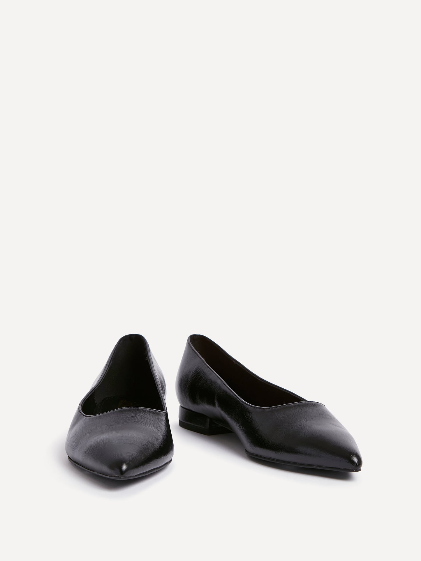 Compete Wide Fit Black Faux Leather Pumps