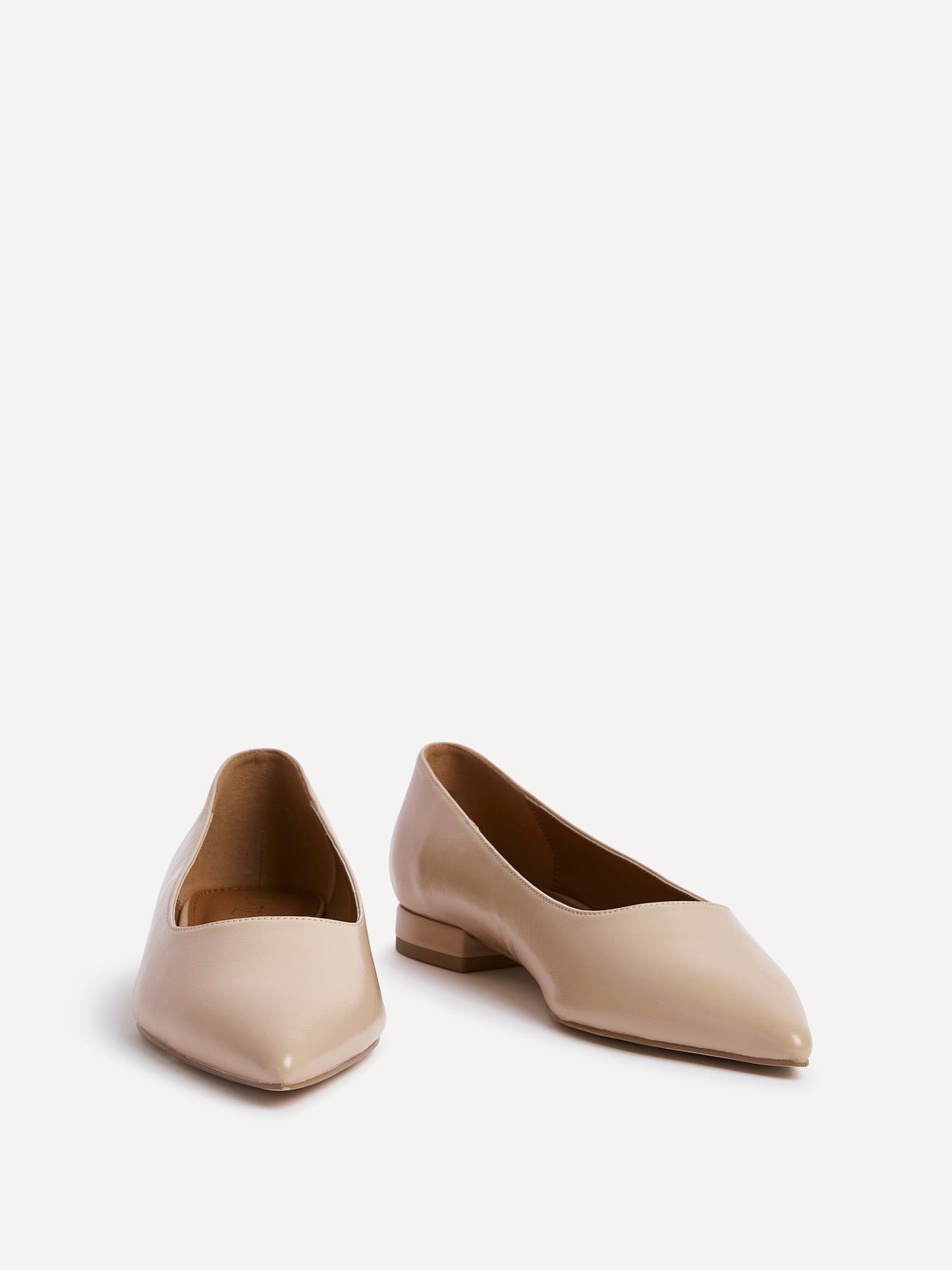 Compete Wide Fit Nude Faux Leather Pumps