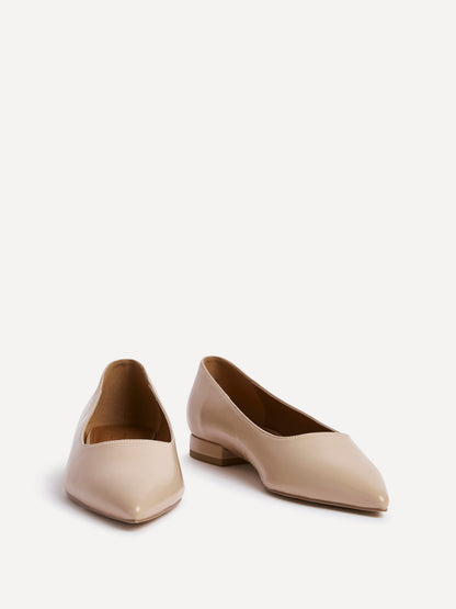 Compete Wide Fit Nude Faux Leather Pumps