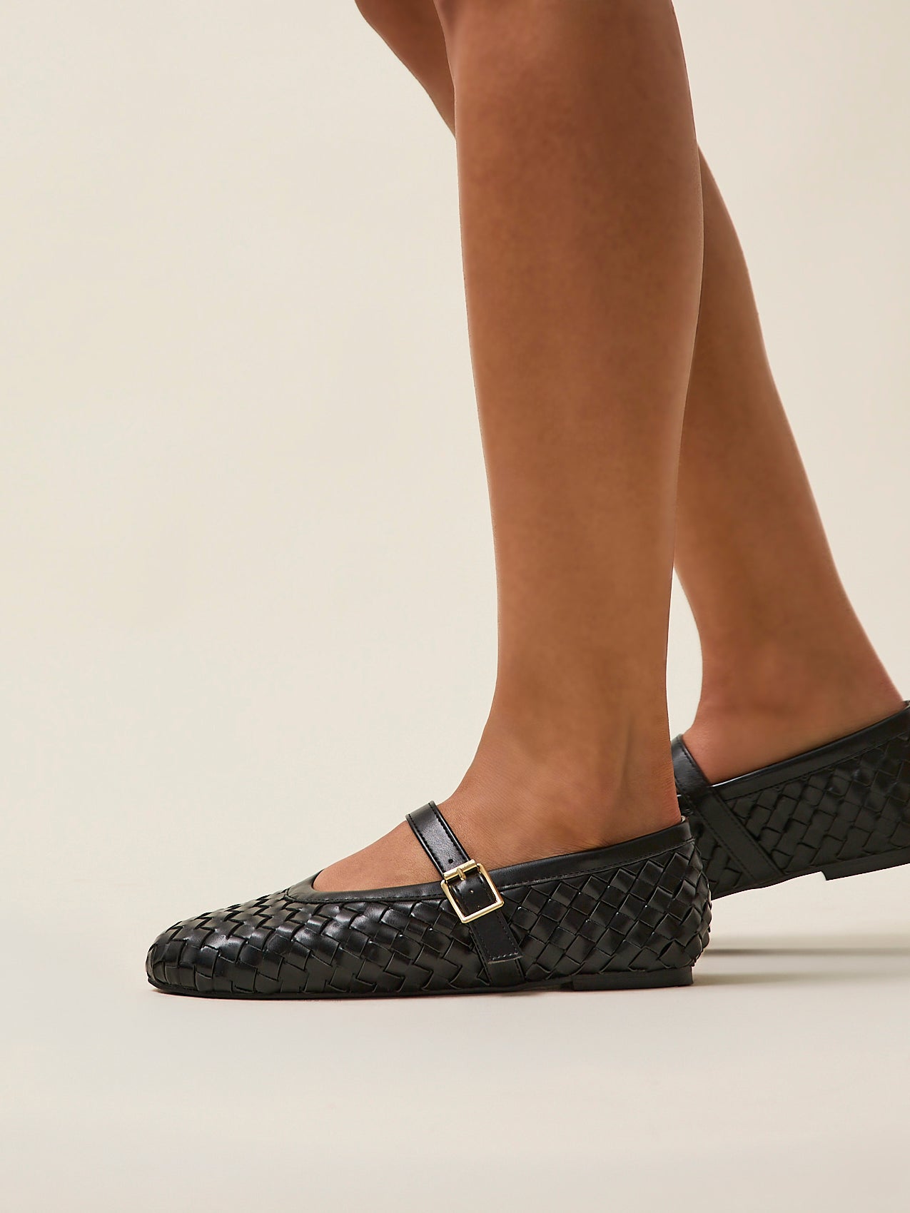 Daily Black Faux Leather Mary Jane Pumps