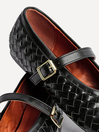 Daily Black Faux Leather Mary Jane Pumps