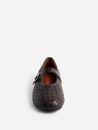 Daily Brown Faux Leather Mary Jane Pumps