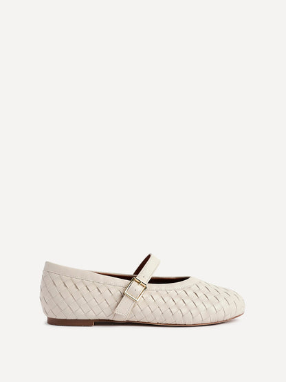 Daily Nude Fux Leather Mary Jane Pumps