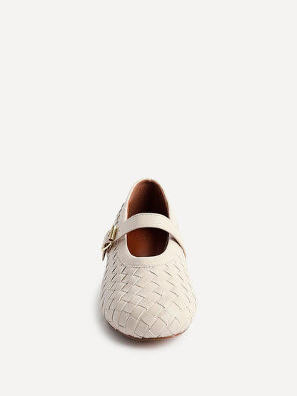 Daily Nude Fux Leather Mary Jane Pumps