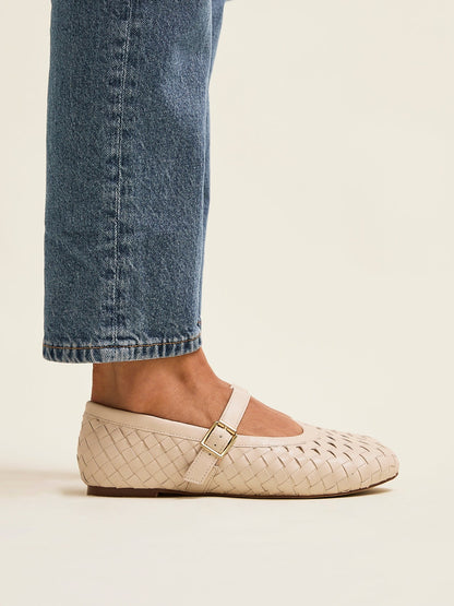 Daily Nude Fux Leather Mary Jane Pumps