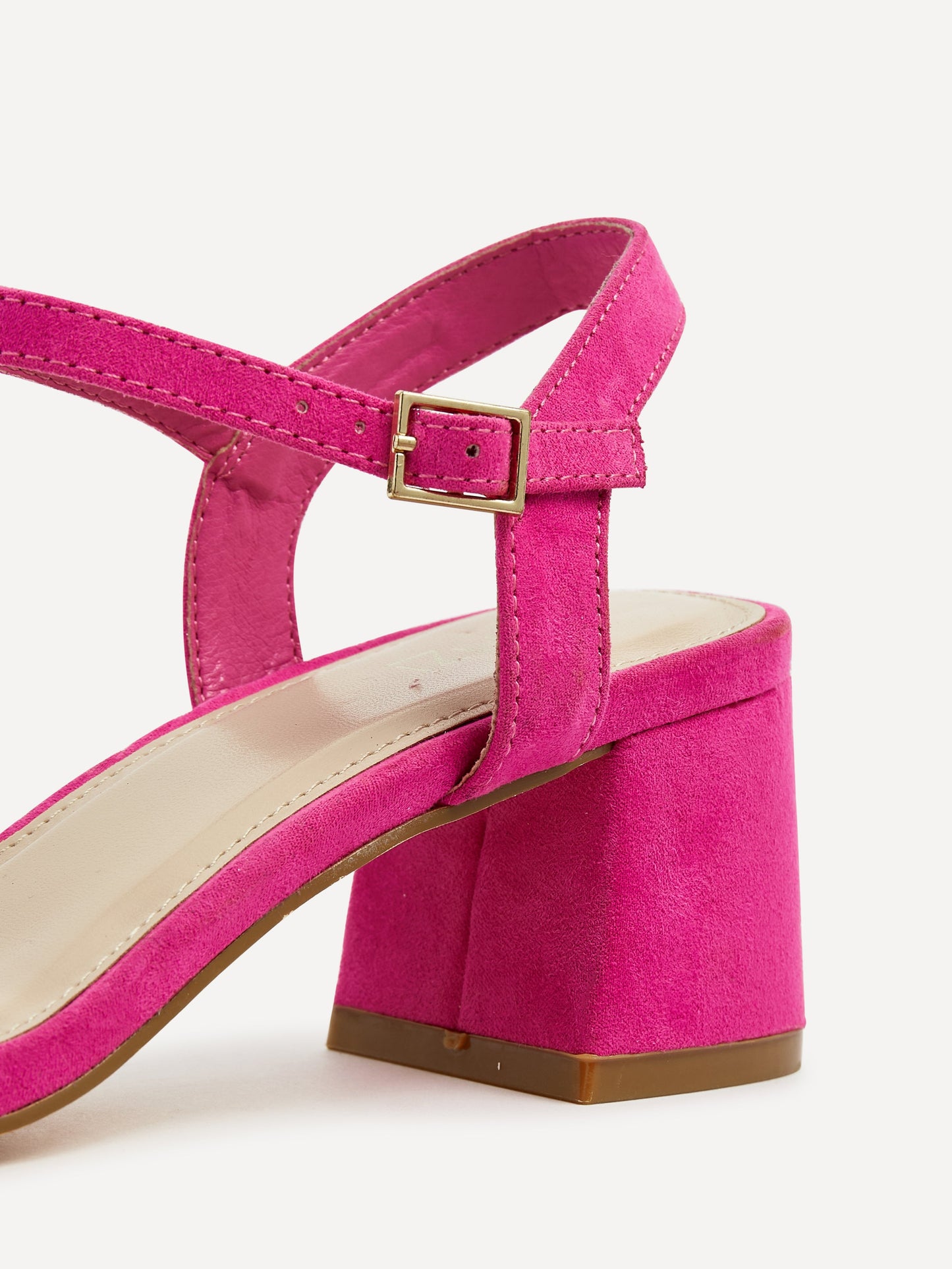 Darcie Fuchsia Faux Suede Heeled Sandals