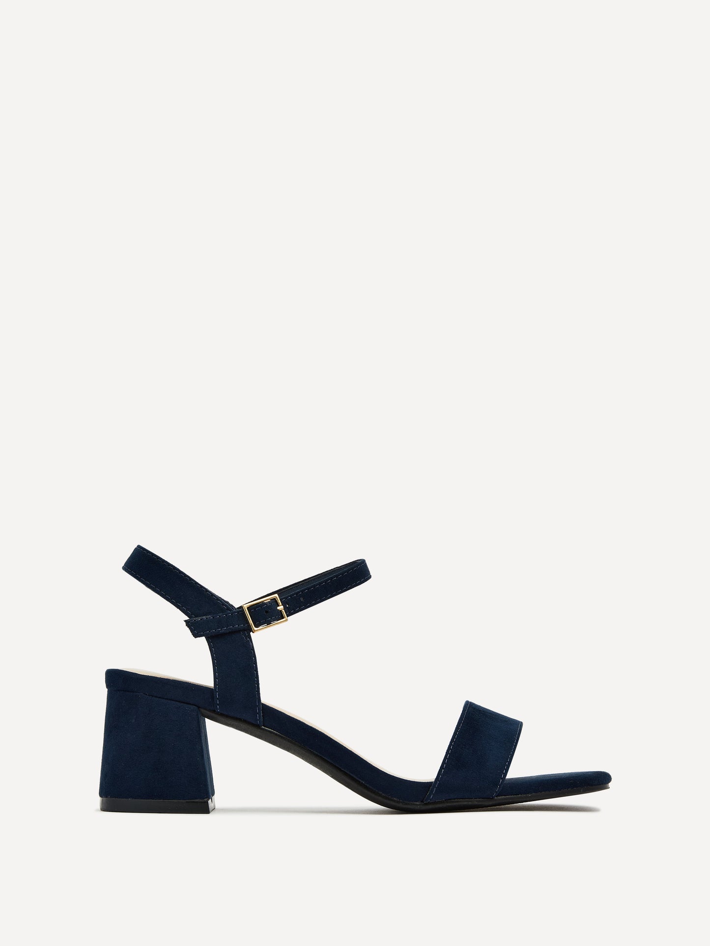 Darcie Navy Faux Suede Heeled Sandals
