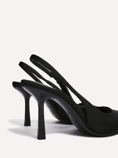 Dash Black Scuba Court Heels