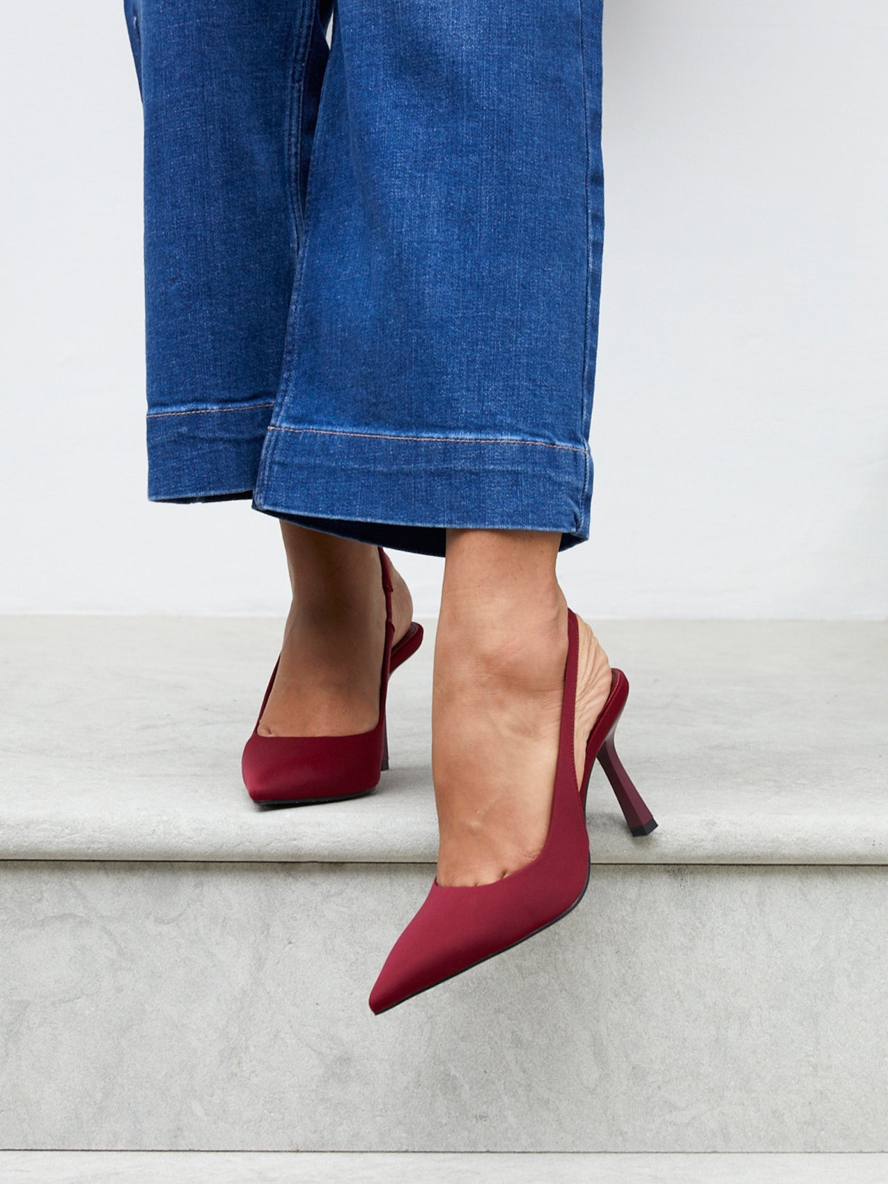 Dash Burgundy Scuba Court Heels