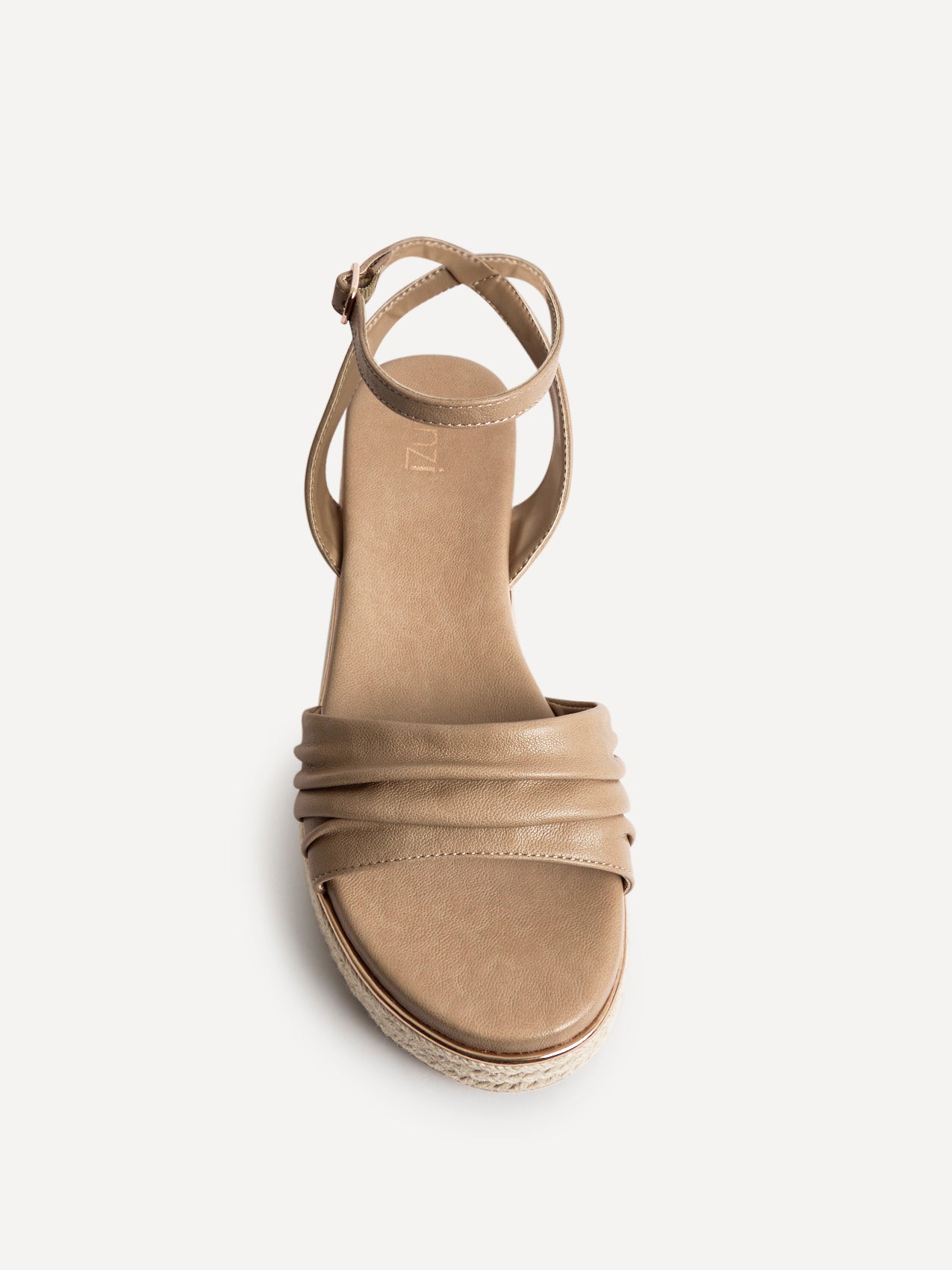 Dazed Mocha Faux Leather Flatform Sandals