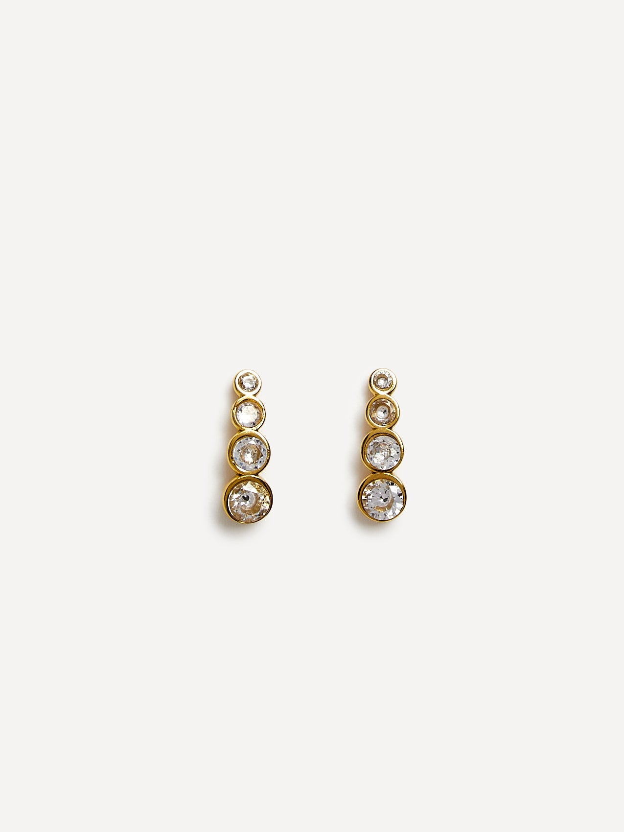Dazzle Gold Crystal Drop Earrings