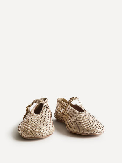 Debut Nude Handwoven Ballet Flats