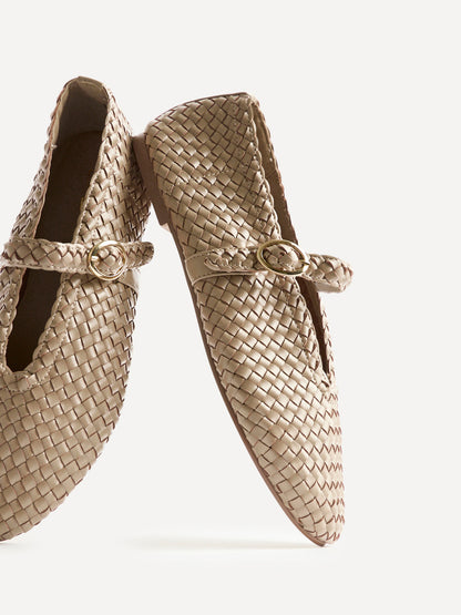 Debut Nude Handwoven Ballet Flats