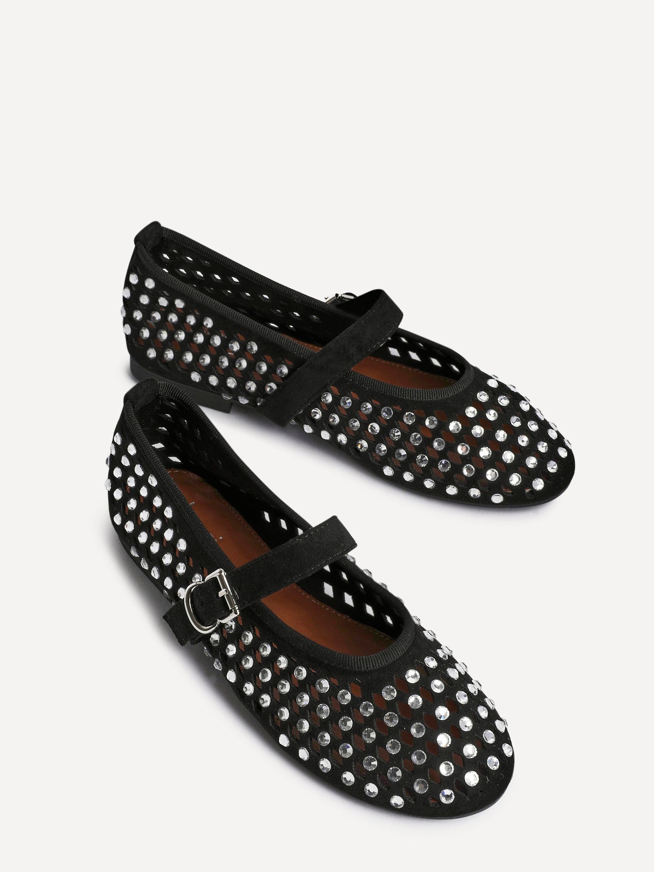 Delicate Black Suede Ballet Pumps