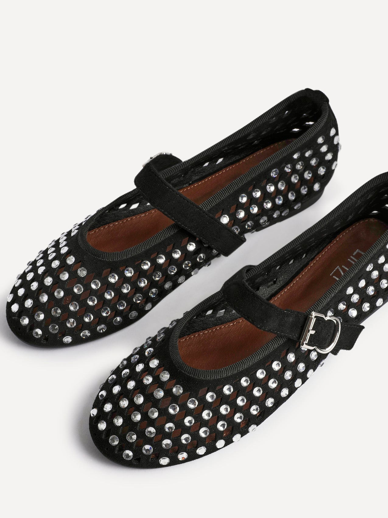Delicate Black Suede Ballet Pumps