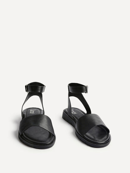 Denia Wide Fit Black Sandals