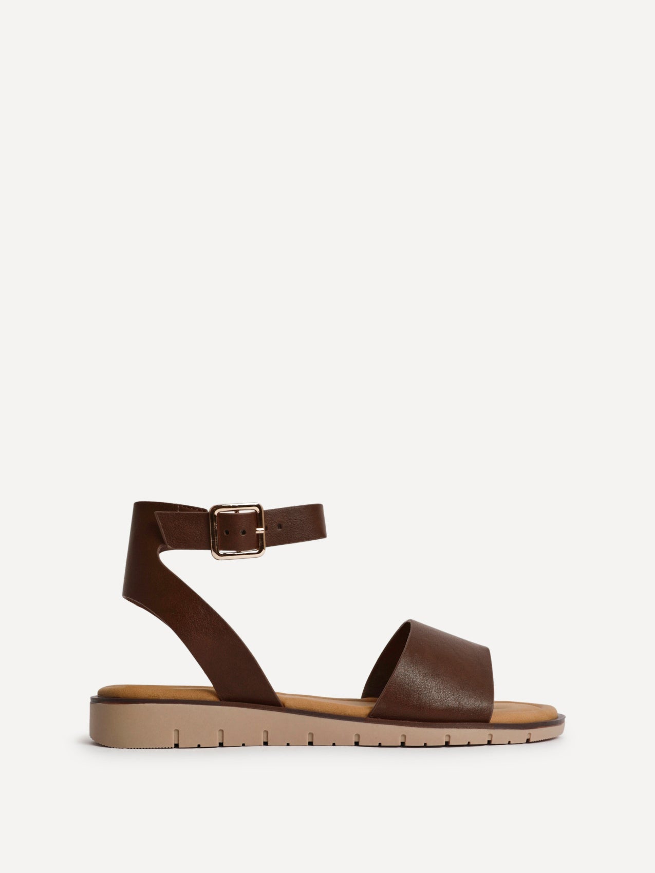 Denia Wide Fit Brown Sandals