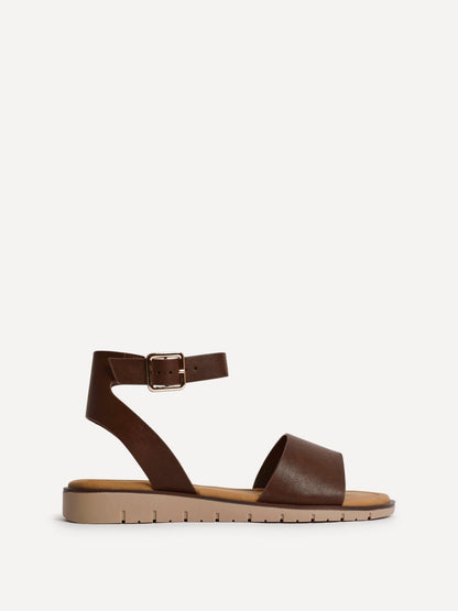 Denia Wide Fit Brown Sandals