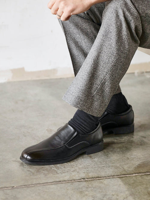 Diego Mens Black Faux Leather Slip-On Shoes