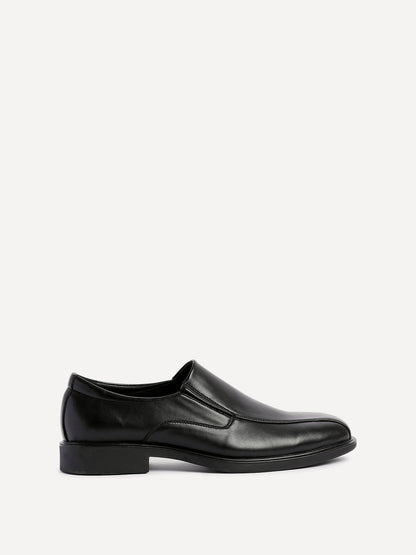 Diego Mens Black Faux Leather Slip-On Shoes