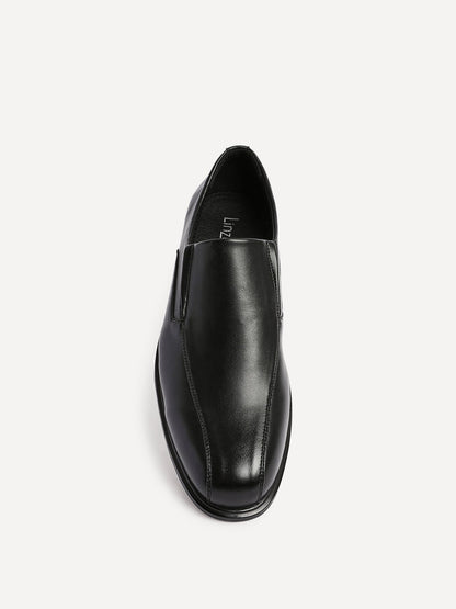 Diego Mens Black Faux Leather Slip-On Shoes