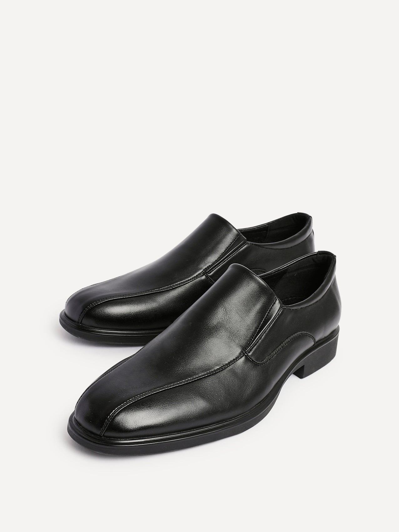 Diego Mens Black Faux Leather Slip-On Shoes