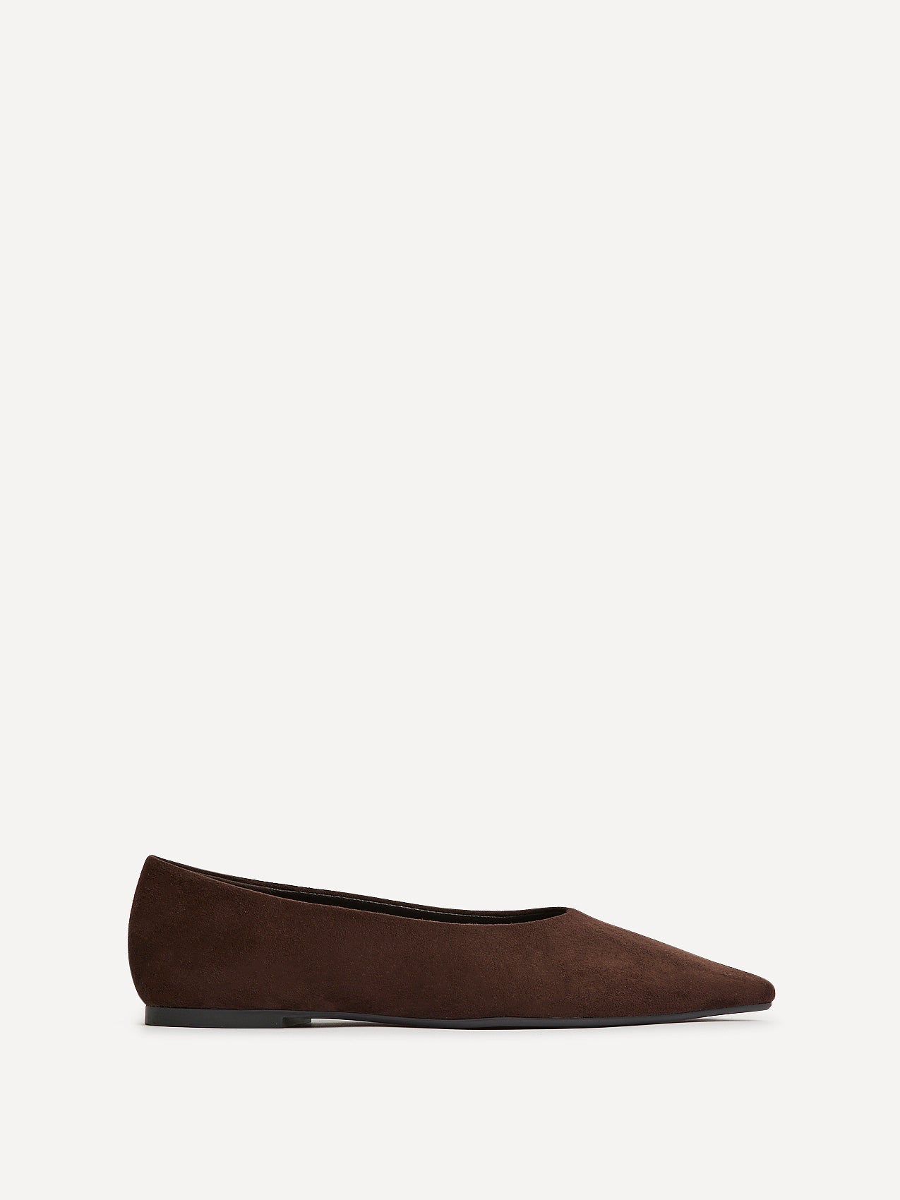 Direct Brown Pointed Toe Ballet Flats