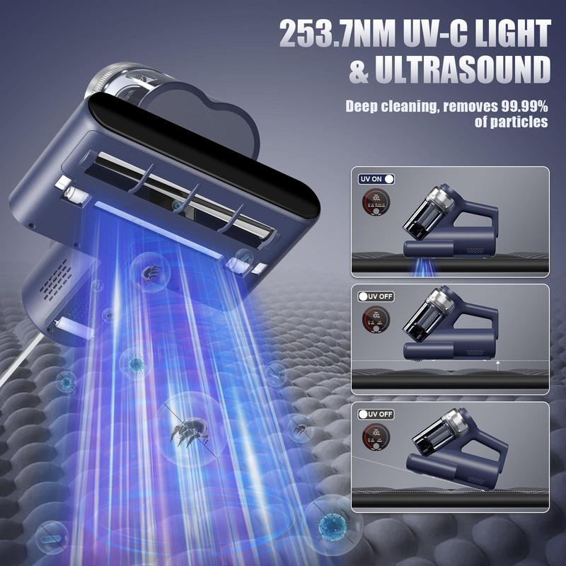 Teant mattress vacuum cleaner effectively removes dust mites.