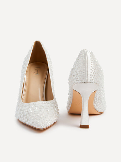 Dreaming Bridal Ivory Hot Fix Pearl Court Heels