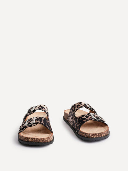 Drift Leopard Print Slider Sandals