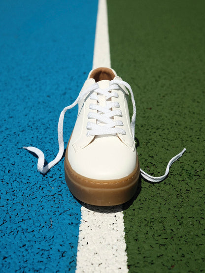 Blanca White Leather Trainers