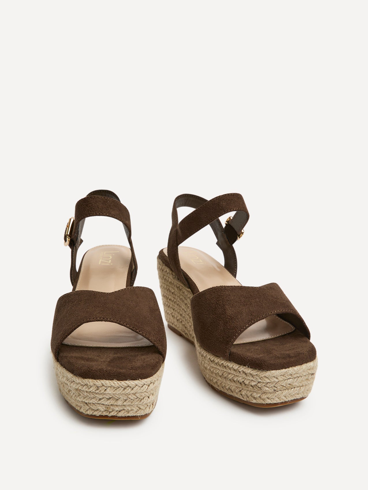 Duchess Wide Fit Brown Wedge Sandals