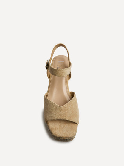 Duchess Wide Fit Nude Wedge Sandals
