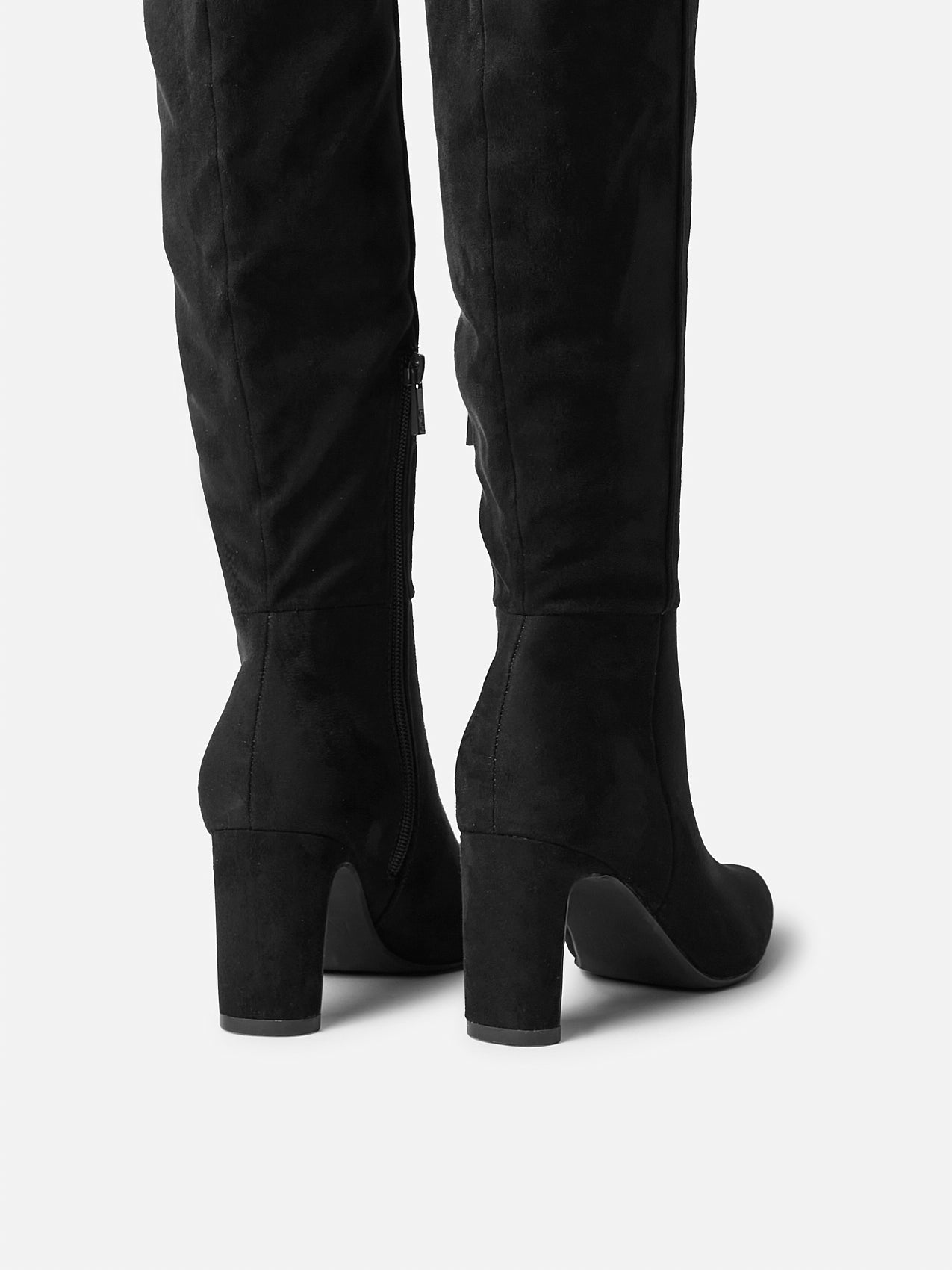 Demand Black Long Heeled Boots