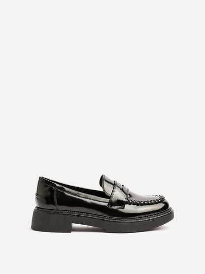Direction Black Patent Loafers