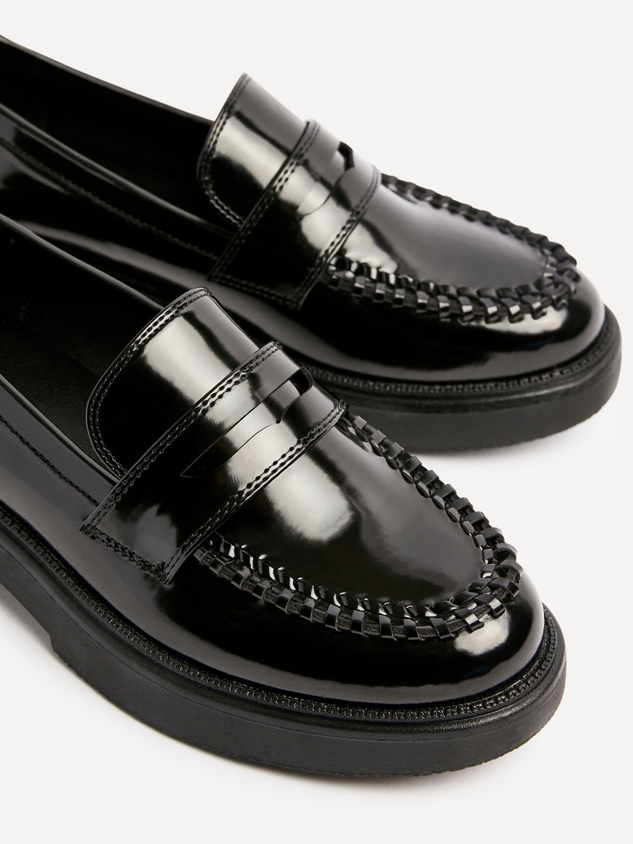 Direction Black Patent Loafers