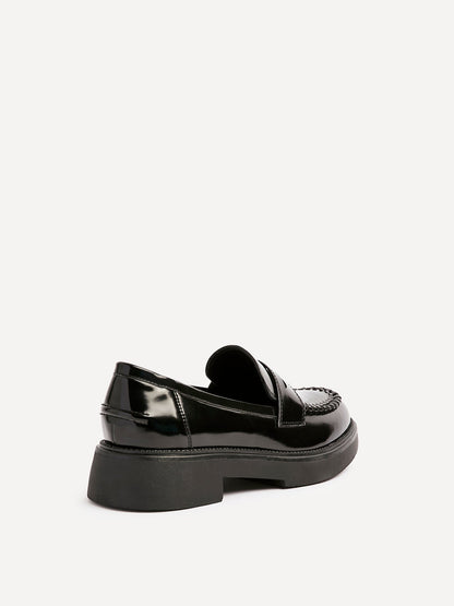 Direction Black Patent Loafers